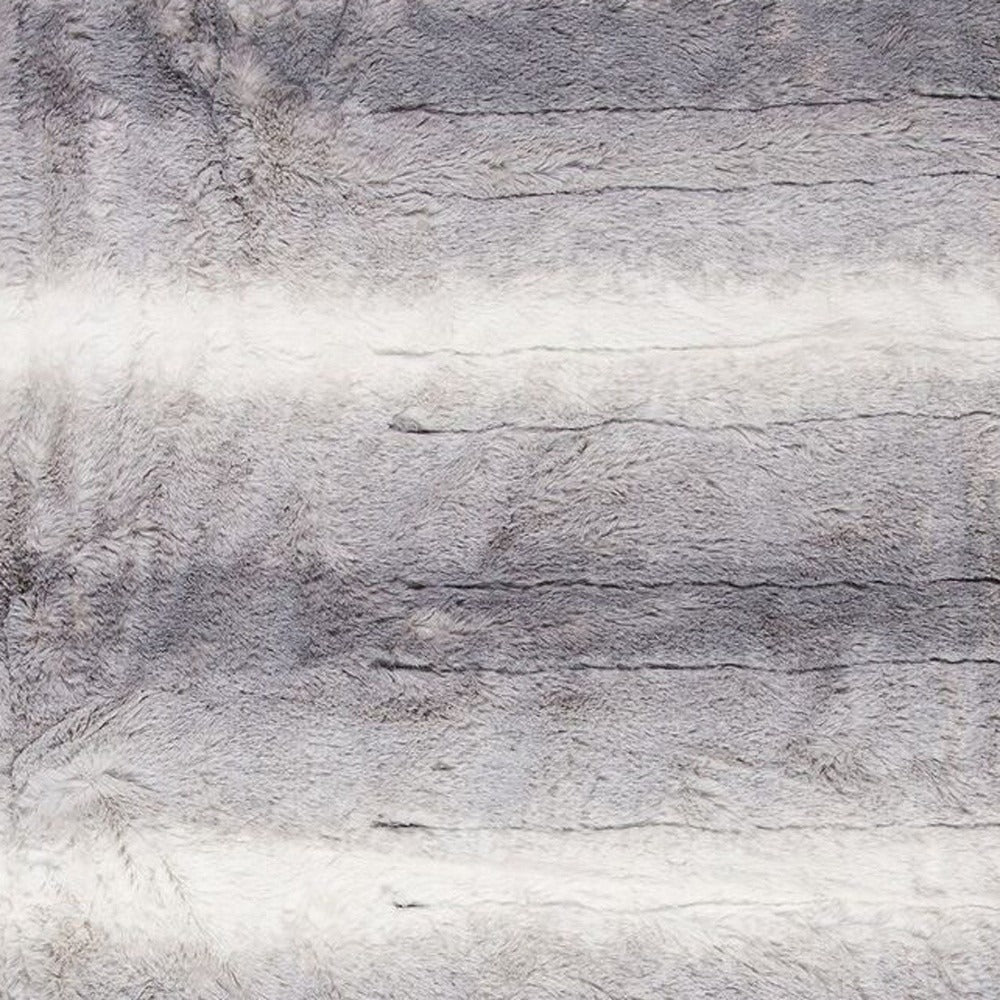 Striped Heated Electric Throw – Soft Gray & White Warmth | 50x60in Modern Blanket | Trufairs
