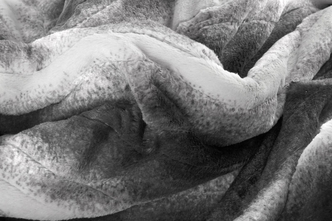 Striped Heated Electric Throw – Soft Gray & White Warmth | 50x60in Modern Blanket | Trufairs