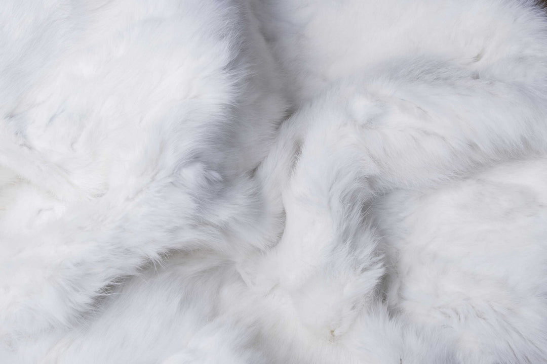 RabbitKnit White Plush Reversible Throw – Cozy Whimsical Blanket | Knitted & Plush Comfort | Trufairs