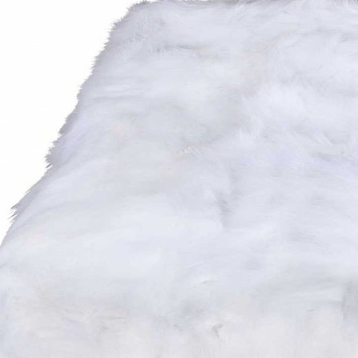 RabbitKnit White Plush Reversible Throw – Cozy Whimsical Blanket | Knitted & Plush Comfort | Trufairs