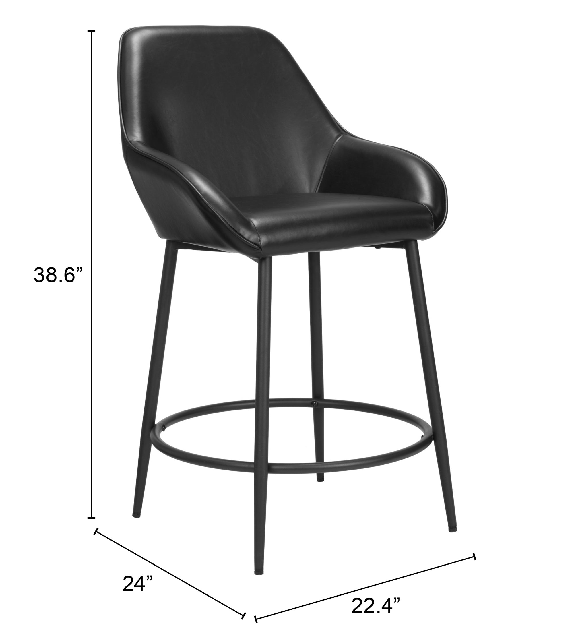 Vila Counter Stool Black