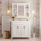 36'' Bathroom Vanity with Top Sink, Royal Blue Mirror Cabinet, Modern Bathroom Storage Cabinet with 2 Soft Closing Doors and 2 Drawers, Single Sink Bathroom Vanity