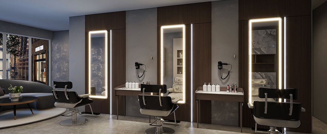 60"x16" Full Length Mirror with Lights,LED Mirror Full Length,Lighted Floor Mirror with Stand,Full Body Mirror with Dimming & 3
