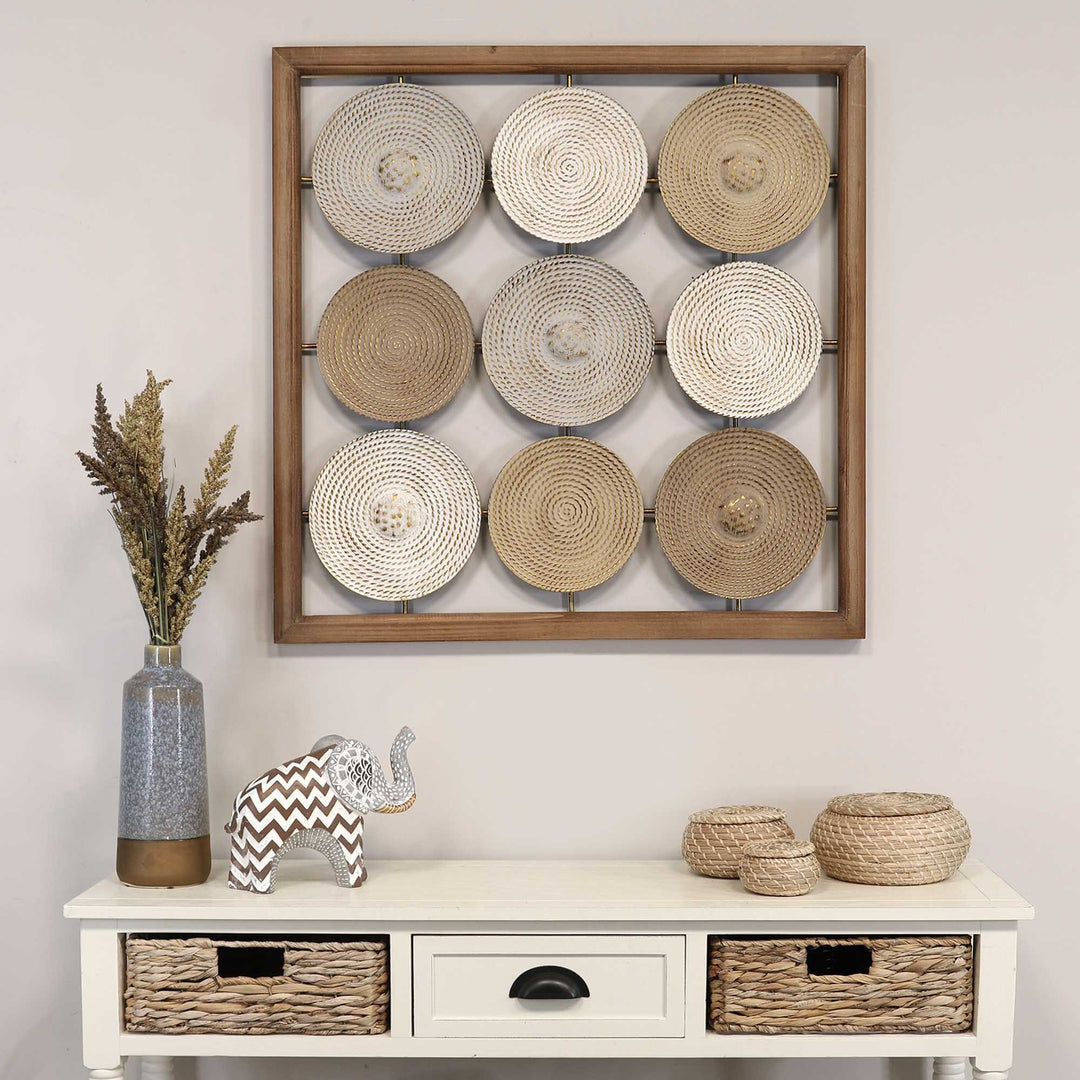 Premium 8" Brown Gray and White Resin Elephant Tabletop Sculpture - Handcrafted Bohemian Décor with Tribal Inspiration