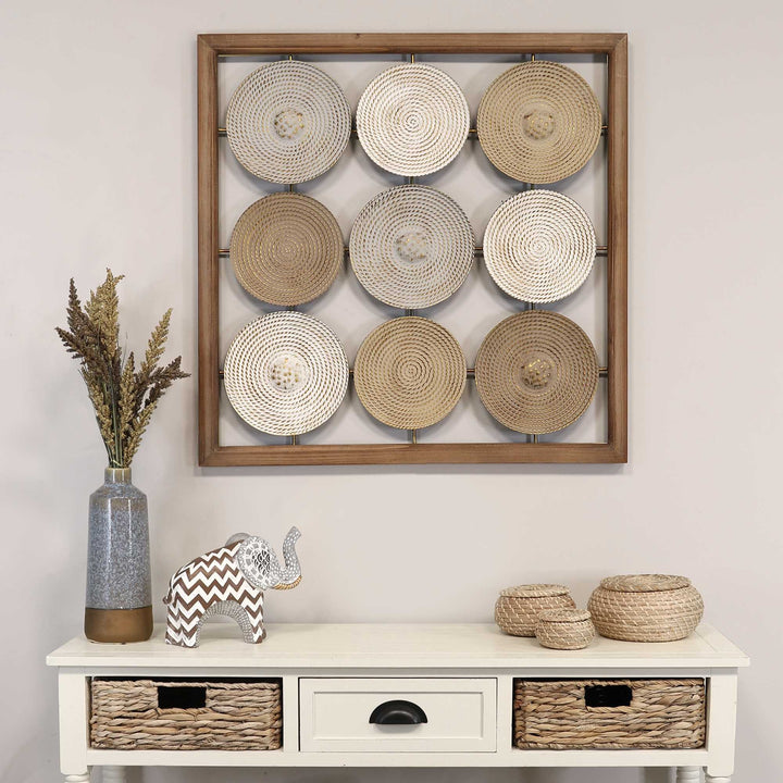 Premium 8" Brown Gray and White Resin Elephant Tabletop Sculpture - Handcrafted Bohemian Décor with Tribal Inspiration