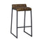 27 " Brown And Black Iron Backless Counter Height Bar Chair
