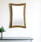 35" Brown Abstract Wood Framed Bathroom Vanity Mirror