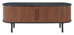 Koriana Entertainment Stand Black & Walnut