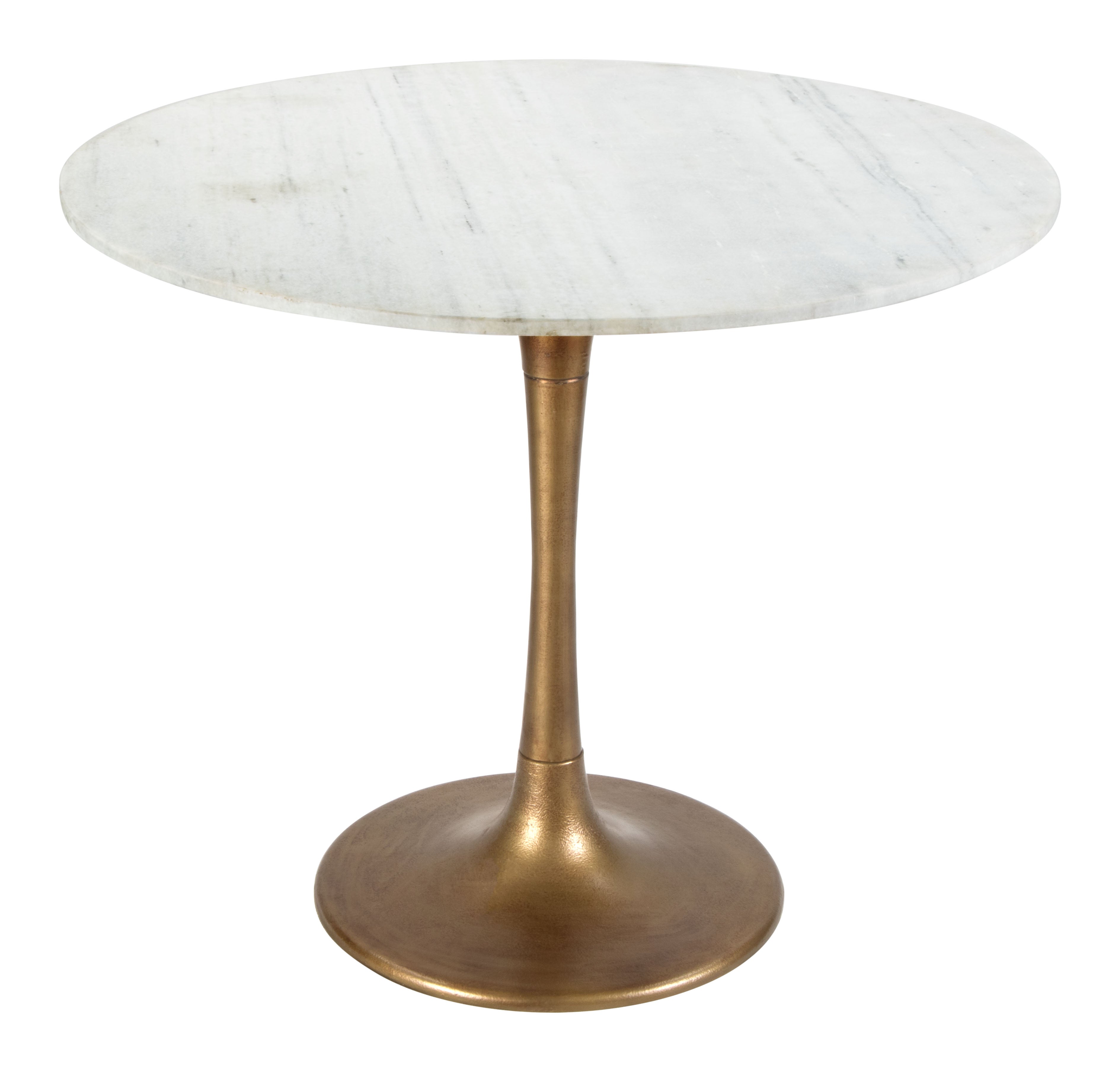 Fullerton Dining Table White & Gold