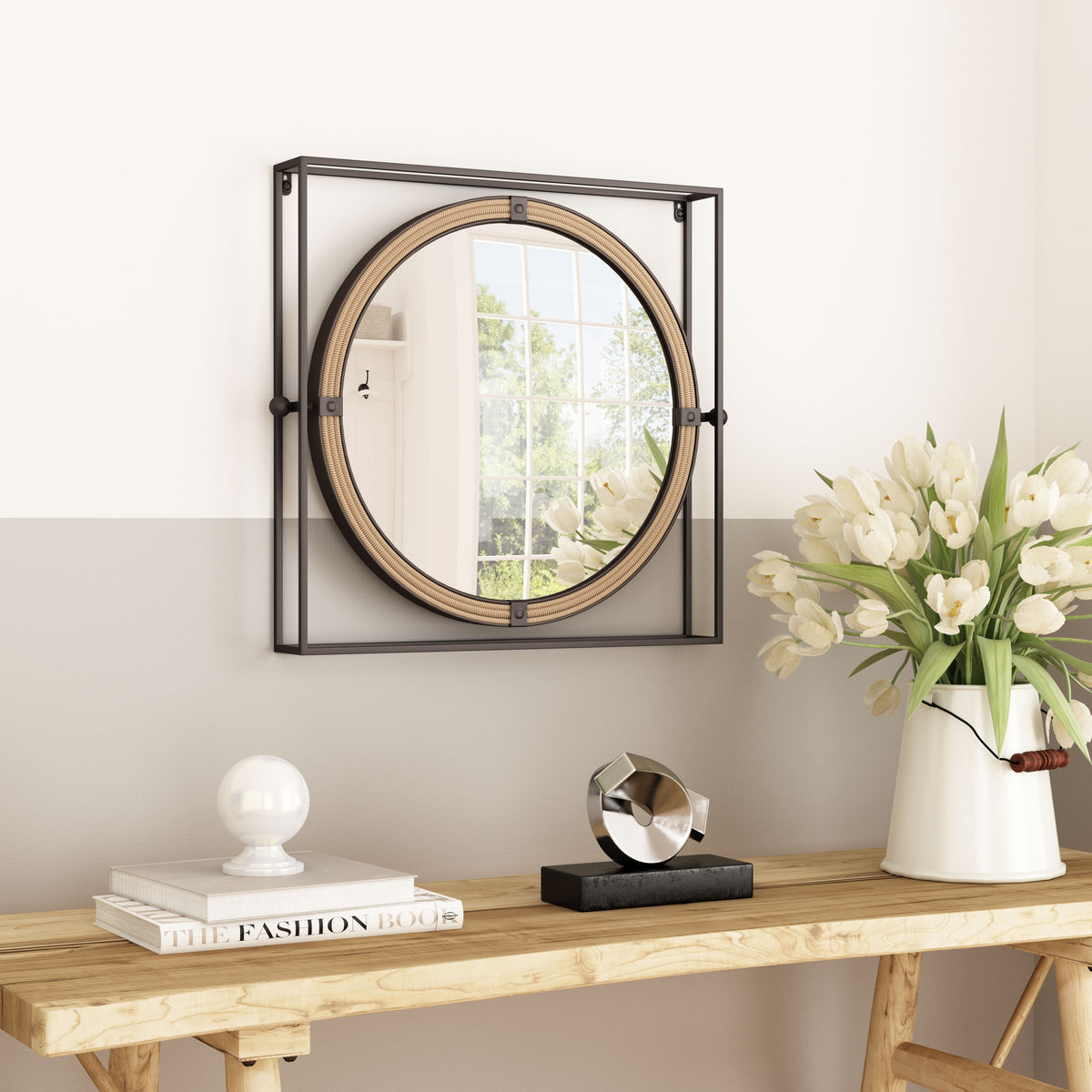 Capell Mirror Antique Gray