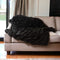 BlackVelvet Luxe Faux Fur Throw Blanket – Dramatic Plush Comfort | Contemporary Accent | Trufairs