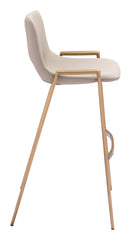 Desi Barstool Beige & Gold