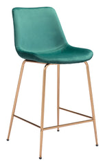 Tony Counter Stool Green & Gold