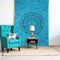 TurquoiseTwin Size Handmade Cotton Mandala Tapesty