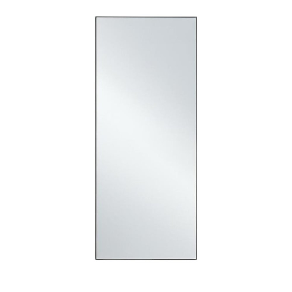 71" Black Metal Freestanding and Wall Mount Accent Mirror