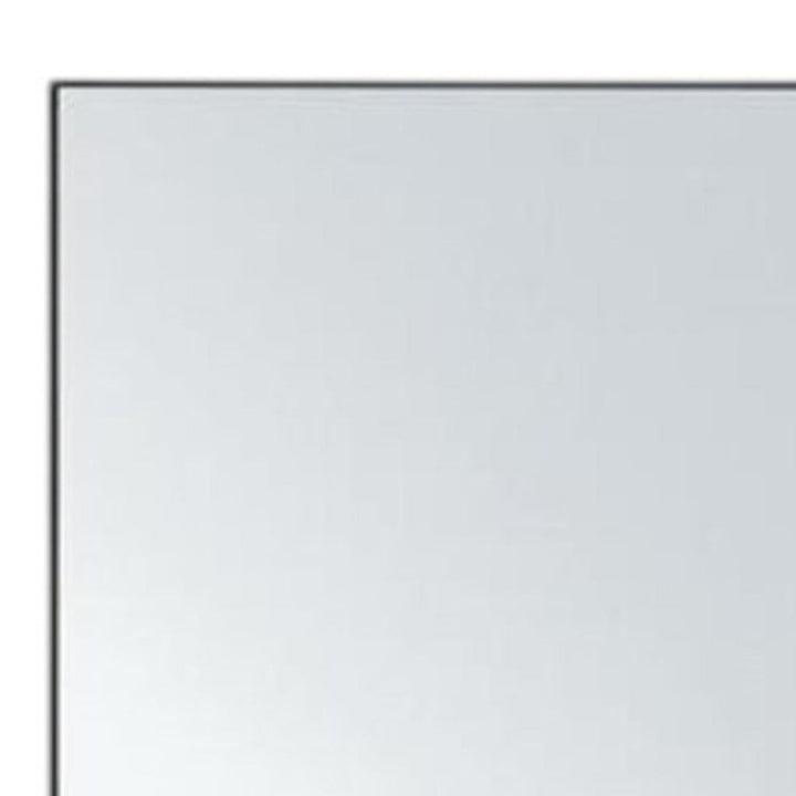 71" Black Metal Freestanding and Wall Mount Accent Mirror