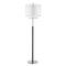 62" Floor Lamp With White Fabric Drum Shade
