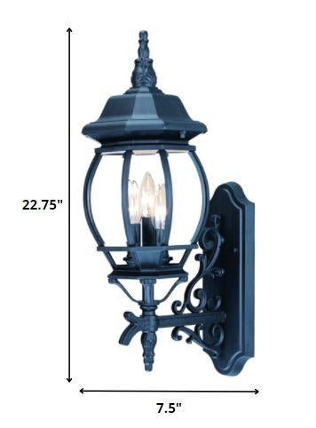 Triple Globe Matte Black Outdoor Wall Light – Multi-Point Illumination & Contemporary Style | Entry Sconce | Trufairs
