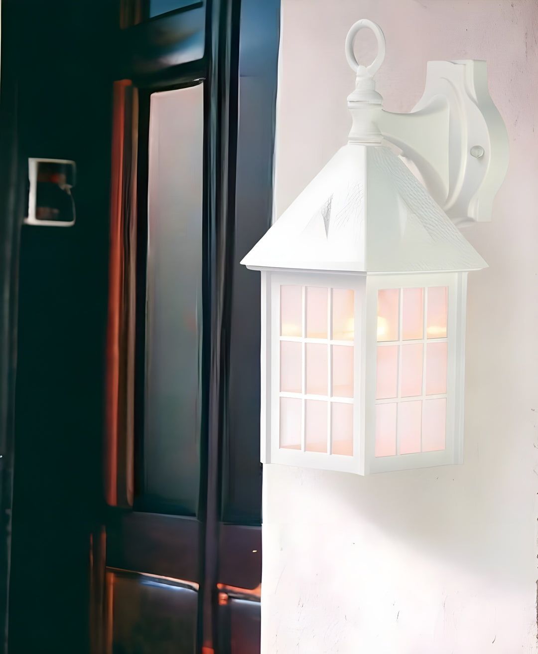 Contemporary House-Shaped Outdoor Wall Light – Frosted Windows & Whimsical Charm | Exterior Light | Trufairs