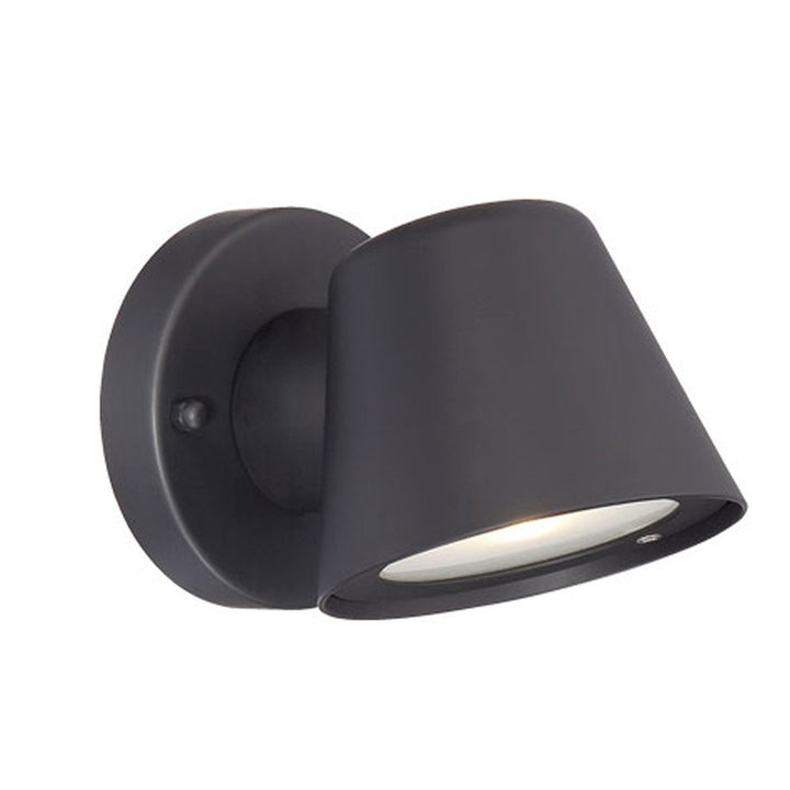 LED Short Cone Outdoor Wall Light – Modern Matte Black & Energy Efficiency | Sleek Exterior Sconce | Trufairs