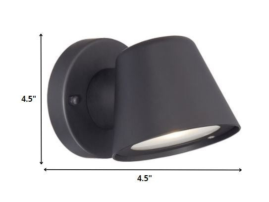 LED Short Cone Outdoor Wall Light – Modern Matte Black & Energy Efficiency | Sleek Exterior Sconce | Trufairs