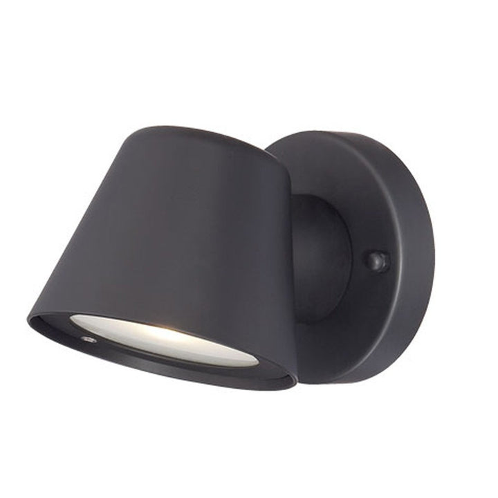 LED Short Cone Outdoor Wall Light – Modern Matte Black & Energy Efficiency | Sleek Exterior Sconce | Trufairs