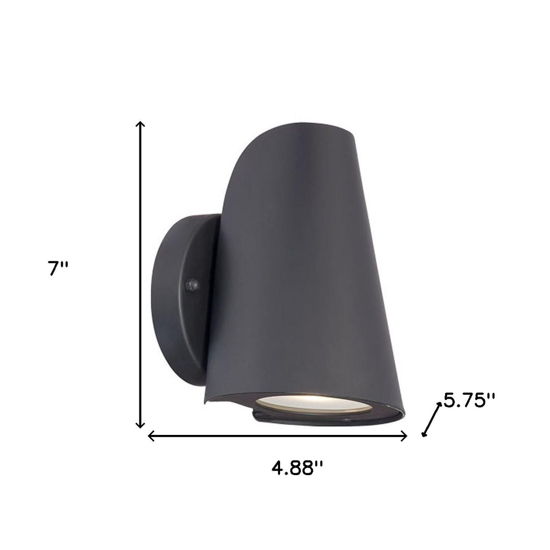 LED Conical Outdoor Wall Sconce – Matte Black, Premium LED & Modern Flair | Exterior Accent Light | Trufairs