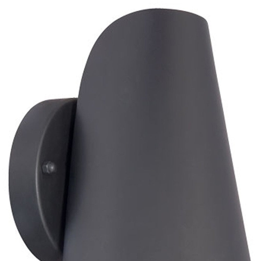 LED Conical Outdoor Wall Sconce – Matte Black, Premium LED & Modern Flair | Exterior Accent Light | Trufairs