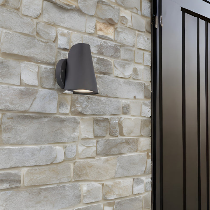 LED Conical Outdoor Wall Sconce – Matte Black, Premium LED & Modern Flair | Exterior Accent Light | Trufairs
