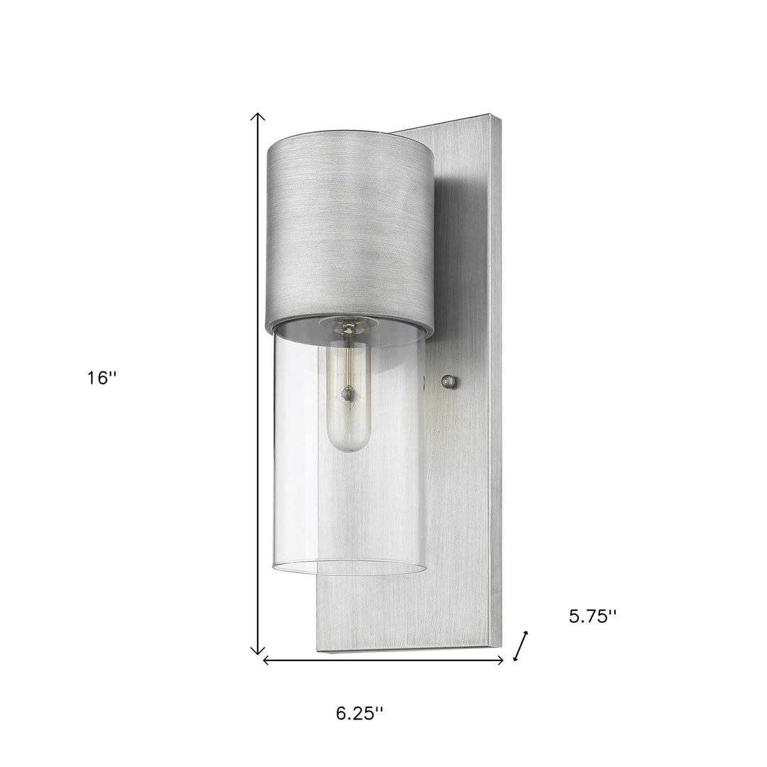 Contemporary Brushed Silver & Glass Wall Light – Modern Elegance & Premium Design | Interior Sconce | Trufairs