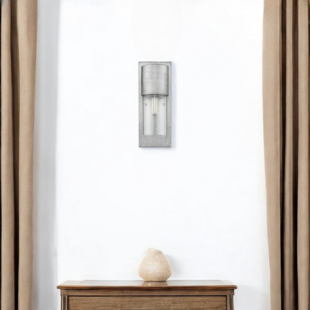 Contemporary Brushed Silver & Glass Wall Light – Modern Elegance & Premium Design | Interior Sconce | Trufairs