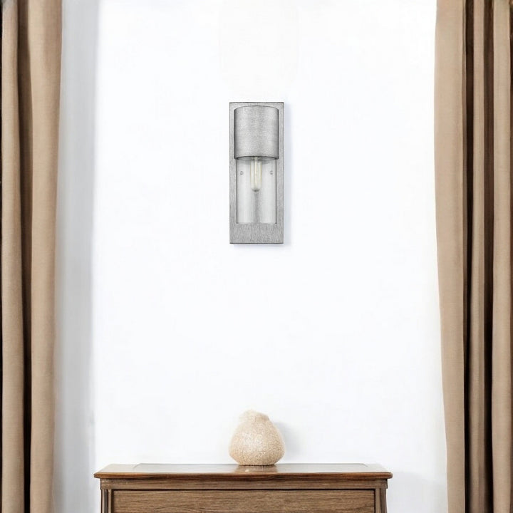 Contemporary Brushed Silver & Glass Wall Light – Modern Elegance & Premium Design | Interior Sconce | Trufairs