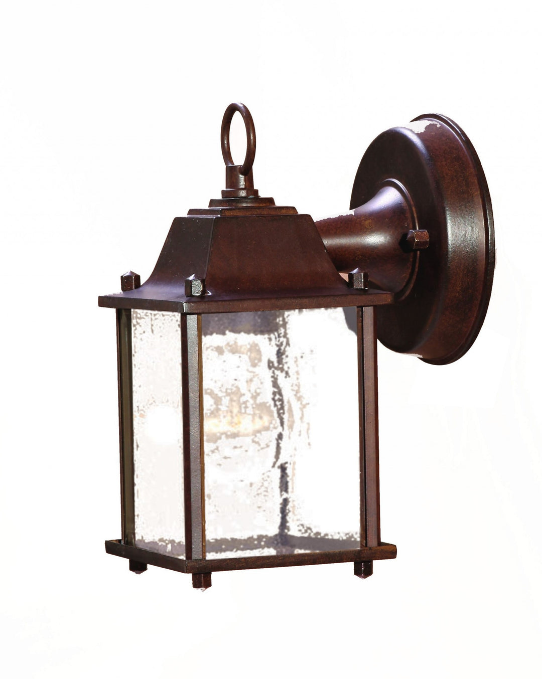 Waterfall Glass Lantern Outdoor Wall Light – Dark Brown Finish & Sparkling Clarity | Hanging Sconce | Trufairs