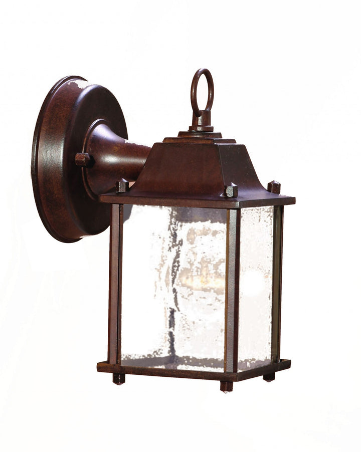 Waterfall Glass Lantern Outdoor Wall Light – Dark Brown Finish & Sparkling Clarity | Hanging Sconce | Trufairs