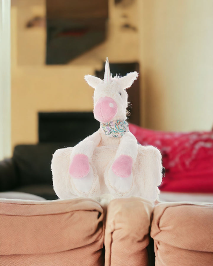 UnicornDream Ivory Tactile Throw Pillow – Fantasy Accent | Plush Decorative Pillow | Trufairs