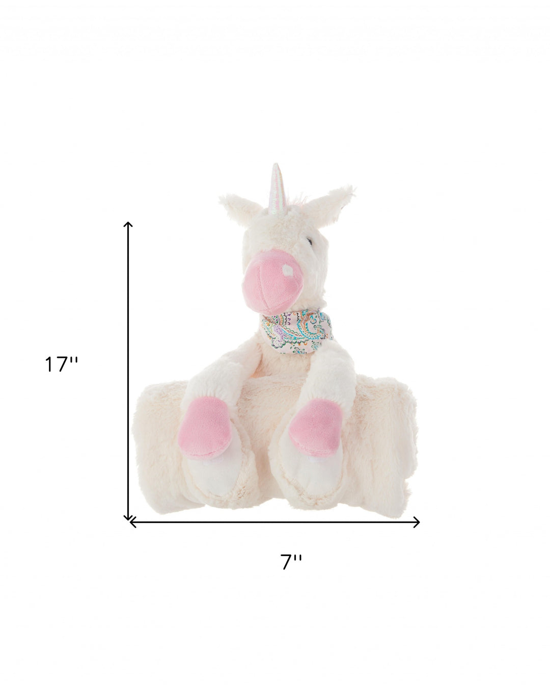 UnicornDream Ivory Tactile Throw Pillow – Fantasy Accent | Plush Decorative Pillow | Trufairs