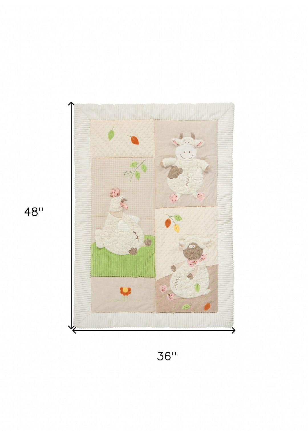 Beige, Green & White Polyester Quilt – Ultra-Soft Decorative Layer | Trufairs