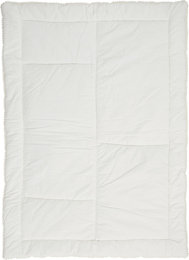 Beige, Green & White Polyester Quilt – Ultra-Soft Decorative Layer | Trufairs