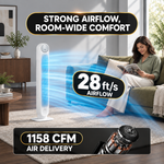 Tower Fan With Remote – 90° Oscillation, 36″ & 42″ - 3