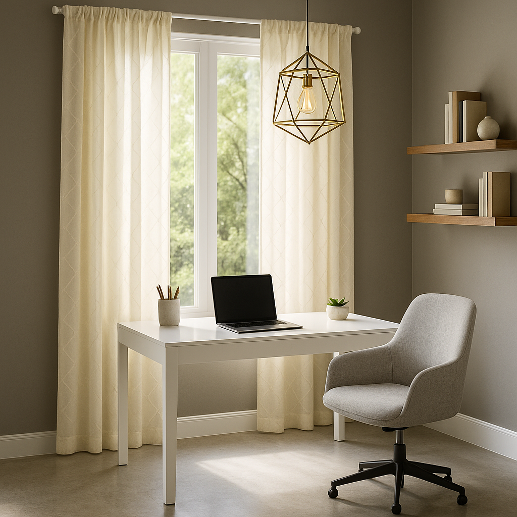 Diamond Sheer Window Curtain Panel(Only 1 Pc Panel)