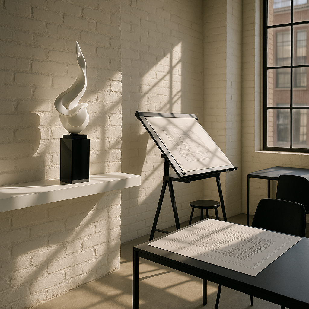 Exclusive White Flame Floor Sculpture with Black Stand - Premium 65" Museum-Quality Art Collection