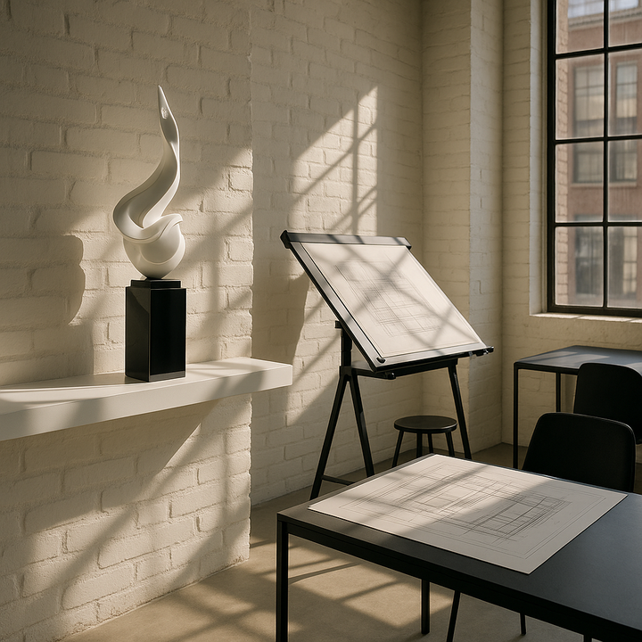 Exclusive White Flame Floor Sculpture with Black Stand - Premium 65" Museum-Quality Art Collection