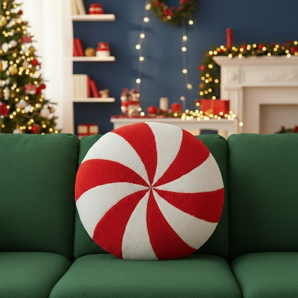 Candy Cane Pillow Comfortable Soft Christmas Pillows Bright Colors Throw Pillows Plushies Pillow Toy For Men Women Children