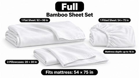 100% Viscose from Bamboo Sheet Set – 300 TC Sateen, Deep Pocket fit and scale thumbnail 3