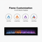 72 inch Electric Fireplace Wall Mounted Recessed with Remote Control 1500W