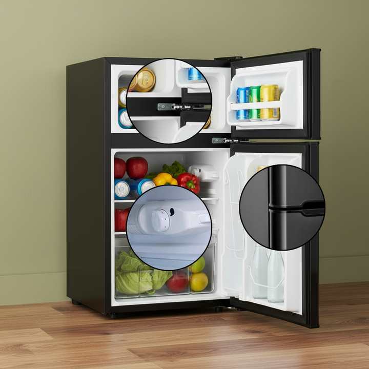 3.2 cu ft. Compact Stainless Steel Refrigerator