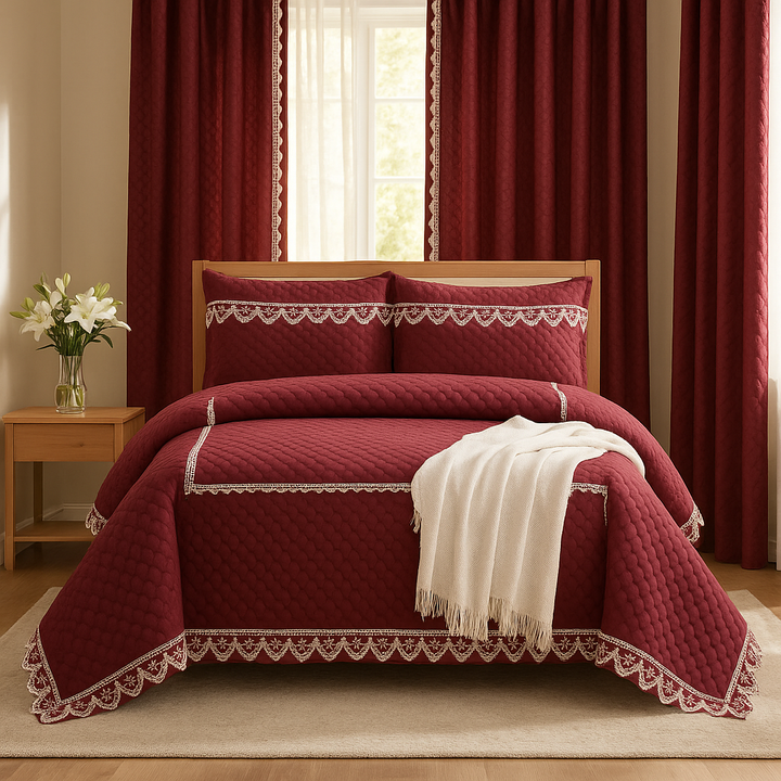 RegalLace 5-Piece Euro Noble Bamboo Bedding Set w/ Tassels