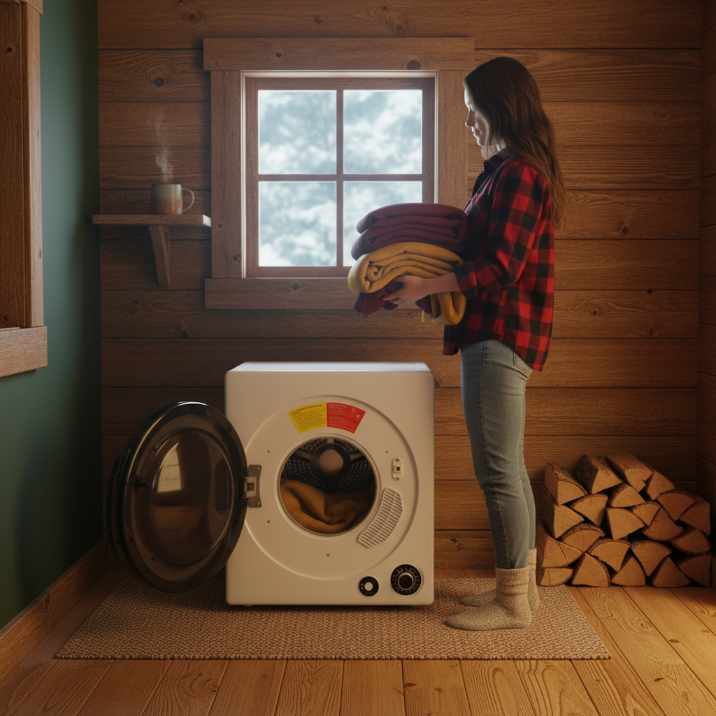 Compact Electric Tumble Laundry Dryer with Stainless Steel Tub