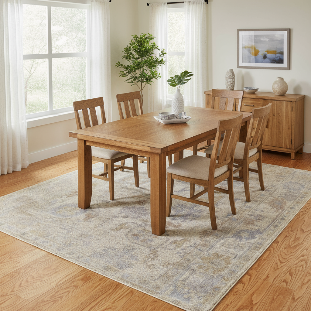 12' X 15' Beige and Blue Medallion Distressed Indoor Outdoor Area Rug