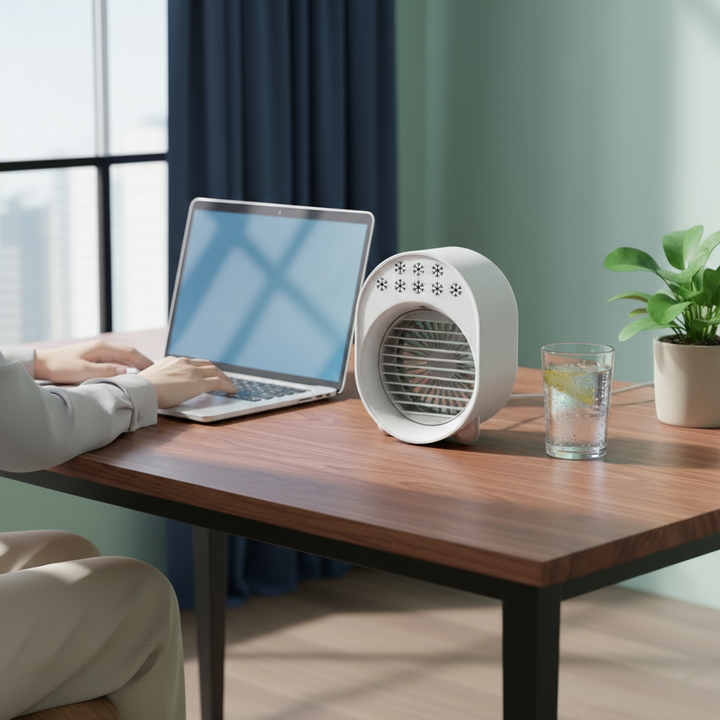 1pc Air Fan Air Cooler Water Cooled Fan, Mini Small Fan USB Fan Spray Humidifier Portable Desktop Fan